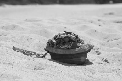 Close-up of sand on beach