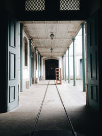 Empty corridor of building