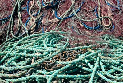 Full frame shot of fishing net