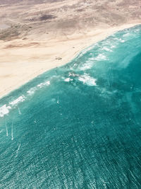 High angle view of beach