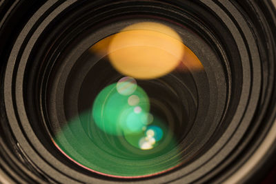 Extreme close-up of camera lens