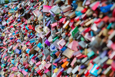 Full frame shot of padlocks