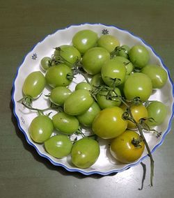 High angle view of fruits