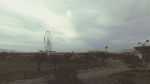 Road against cloudy sky