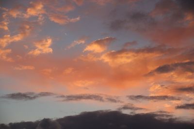 Low angle view of cloudy sky