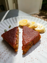 Close-up of cake on plate