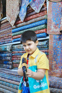 Full length portrait of boy standing