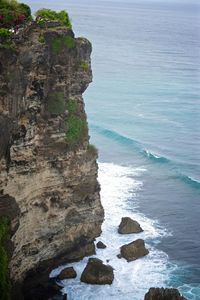 Rock formation on sea shore
