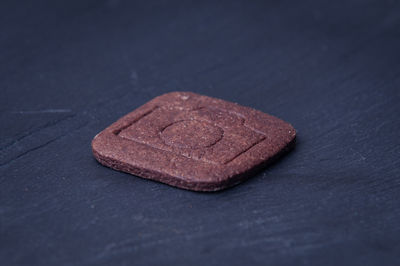 Close-up of heart shape on table