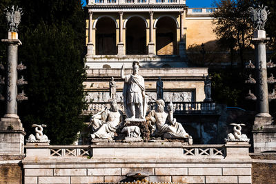 Statues of a building