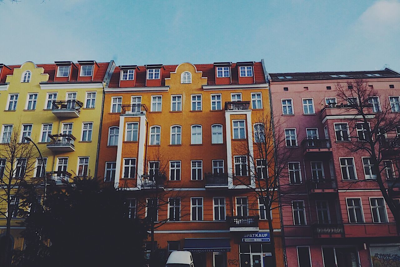 LOW ANGLE VIEW OF RESIDENTIAL BUILDINGS