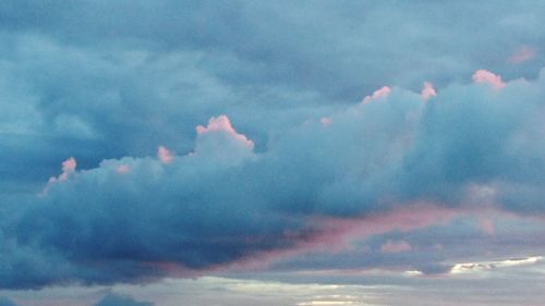 Low angle view of cloudy sky