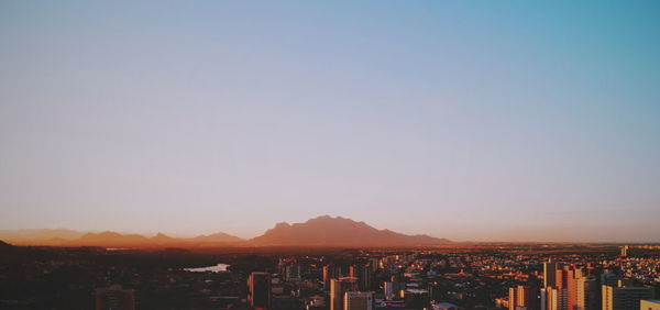 City at sunset