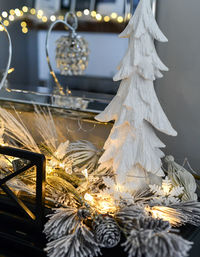 Close-up of christmas decoration hanging on tree