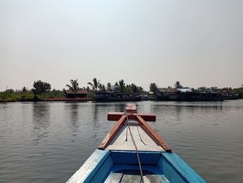 Scenic view of lake against clear sky