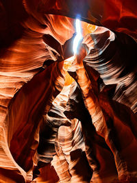 Low angle view of rock formation