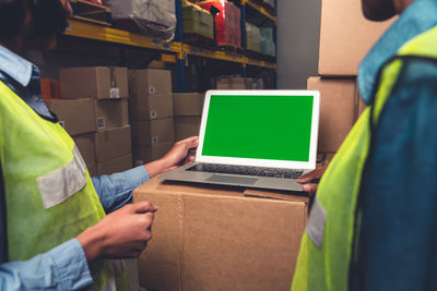 Man working on laptop