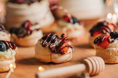 Close-up of cake on table