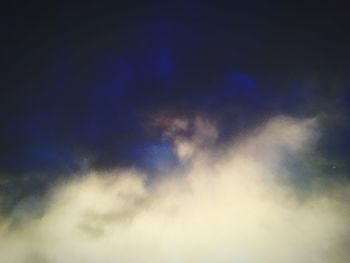 Low angle view of sky at night