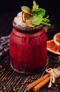 Close-up of potted plant on table