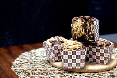 Close-up of food on table