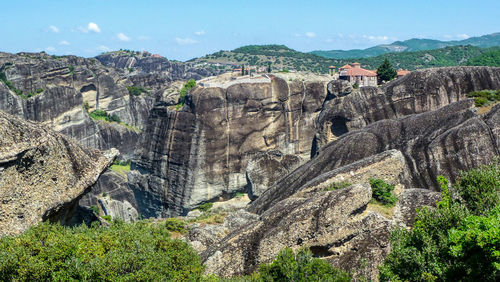 Panoramic view of rock formations