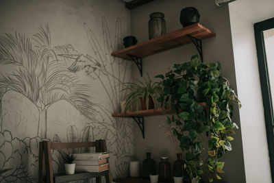 Luxury interior of big bathroom at modern african style with oval bathtub in natural lighting