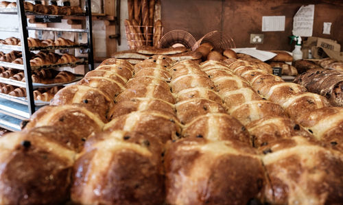 Close-up of bread at bakery