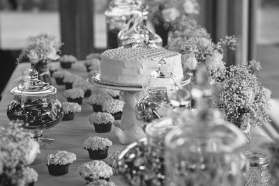 Close-up of cake on table