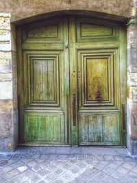 Close-up of closed door