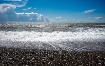 Scenic view of sea against sky