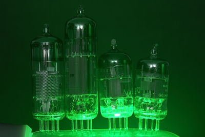 Close-up of bottles