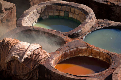 High angle view of bridge