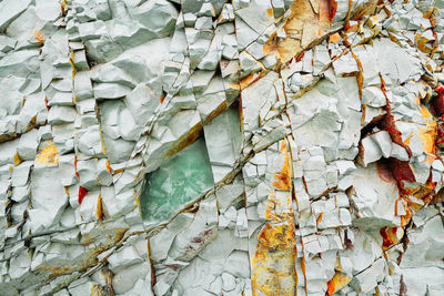 Full frame shot of volcanic tuff rock wall