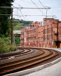 Railroad tracks against sky