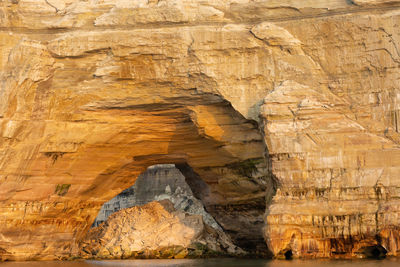 Arch along pictured rocks national lake shore