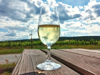 Close-up of wine glass