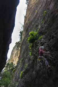 Climbing in the narrows. 