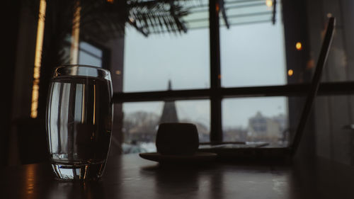 Close-up of coffee served on table in restaurant