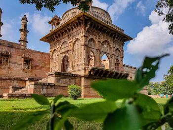 Low angle view of historical building against sky