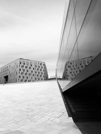 Modern building against sky in city