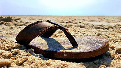 Surface level of sandy beach