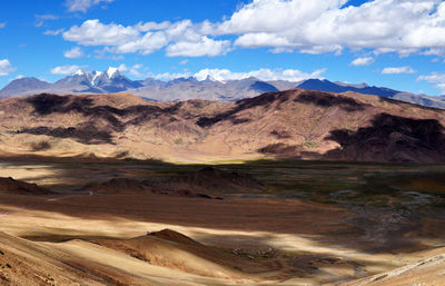 Scenic view of desert against sky