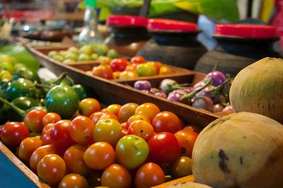 Close-up of vegetables for sale at market