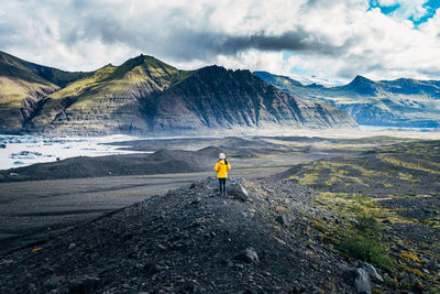 Scenic view of mountain against sky