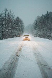 Car on road during winter