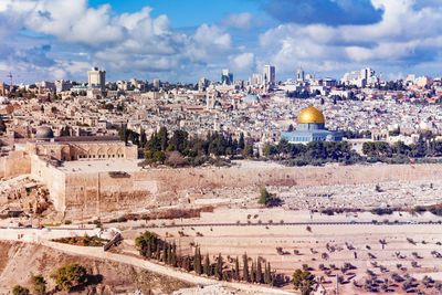 Panoramic shot of townscape against sky