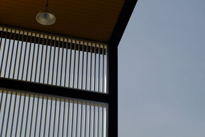 Low angle view of building against clear sky