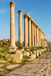 Ruins of temple against sky