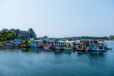 View of marina at harbor